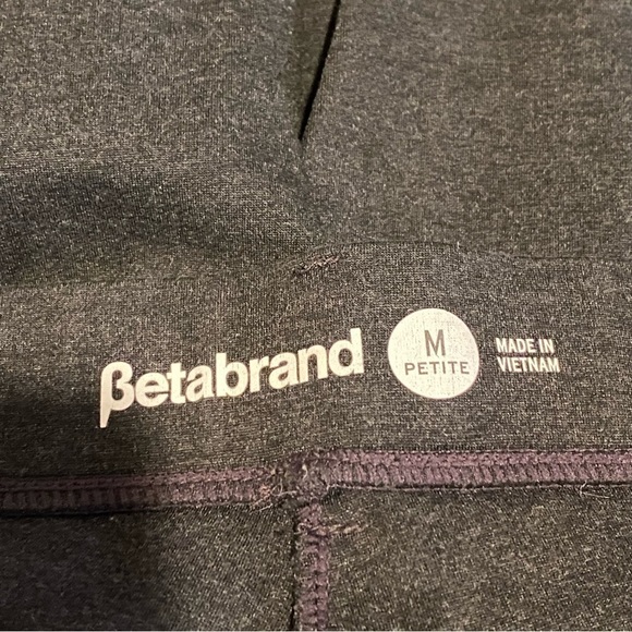 Betabrand Charcoal Gray Classic Straight Leg Dress, Yoga, Career Pants Medium P - Picture 7 of 11